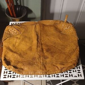 Gianni Notaro Studded Tan Leather Women's HandBag